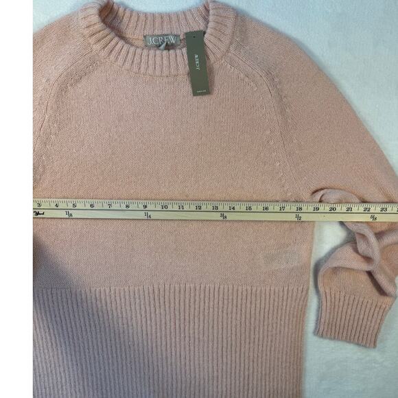 J Crew Womens Peach Pink Alpaca Wool Crewneck Sweater Knit XS S Oversized NWT - Picture 9 of 9